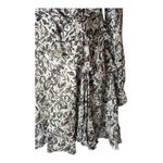 IRO  Dress Women Small Ivory Black Chiffon Floral Print Long Sleeve Mini‎ Photo 5