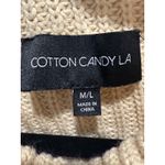 Cotton Candy LA Beige Crop Sweater M L Women’s Medium Large Knit Top Fall Winter Tan Photo 3