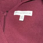 Dress the Population NWOT  Sandra Plunge Crepe Trumpet Gown Burgundy sz S Photo 6