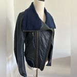 Catherine Malandrino $1100 - RARE  Navy Leather Jacket - 4 Photo 1