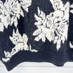 VTG 80s 90s Chunky Sweater Womens Medium Textured Whimsigoth Dark Cottagecore Black Photo 5