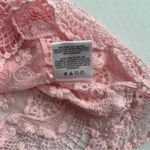 Bongo Plus Women's Pink Orange Ombre Cotton Crochet Lace Sheer Y2K Tank Top Photo 8