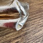 Vintage Gold Metallic Faux Leather Lucite Tortoiseshell‎ Clutch Shoulder Bag Photo 8