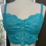 Fashion Forms Turquoise Lace Cami Size Medium Blue Photo 0