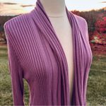 Dennis Basso  Lilac Open Front Cardigan Photo 6