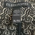 Eileen Fisher 422.  Jacquard Flight Jacket Womens XL Black Bone Full Zip Photo 11