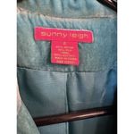 Sunny Leigh  SUPER SOFT TEAL VELVET JACKET‎ SIZE 6 Vintage Photo 1