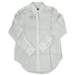 J.Crew  Textured drapey button-up shirt White Black Stripe XS NWT‎ Photo 2