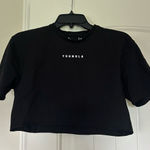 YoungLA Black Boxy Crop T Photo 0