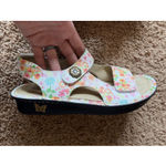 Alegria  White Leather Floral Flower BECKIE Prime Time Comfort Sandal Shoes 37 Photo 6