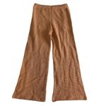 Free People  Beach Hailee Wide Leg Sweater Pants Size XS Tan Cotton Knit Photo 2