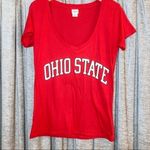 Ohio State Red V Neck Short Sleeve Cotton Logo Tee Shirt Size Small Photo 0