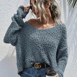 SheIn Blue Oversized Sweater Photo 0