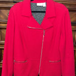 Chico's  Women's Waffle Knit Textured Asymmetric Zipper Moto Jacket Photo 0