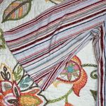 Late August  women's medium 3/4 sleeve blouse v-neck button accent tie bottom Photo 6