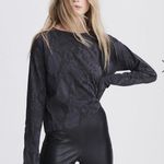 Rag and Bone NWT  cropped snake print long sleeve top size XL Photo 0