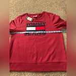 Tommy Hilfiger  Jeans Womens Logo Crop Top Long Sleeve Graphic Red Medium NWT Photo 2