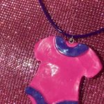 Boutique Adult Baby Shower Onesie Necklace Gag Gift Gender Reveal Party Favors Pink Photo 0