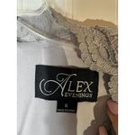 Alex Evenings  Women's Gray‎ Lace 3/4 Sleeve Midi Dress Special Occasion Photo 7