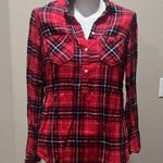 Merona  red plaid button up shirt Photo 1