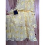 Lulus NWT  Exceptional Entrance Yellow Sleeveless Tiered Rosette Midi Dress Sz XL Photo 5