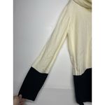 Calvin Klein  Women Medium Sweater Cream Black Colorblock Cowl Neck Pullover Top Photo 1