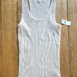 Aerie  Ribbed Scoop Neck Tank Top - Light Beige Medium NWT Photo 0