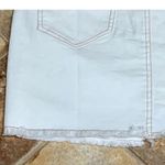 Olivaceous White Denim Mini Skirt Fringe Hem Coastal Cowgirl Country Jean Medium Photo 8