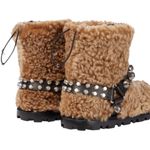 Miu Miu Genuine Shearling Studded Booties Après Ski Winter Boots EU 36 US 6 fur Photo 8