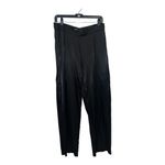 ENZA COSTA Pleated Satin Pants Pockets| Black 3/Large NWOT Sold Out Photo 3