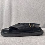 ALOHAS  Marshmallow Women's Black Leather Slingback Sandals Size 7.5 Photo 1