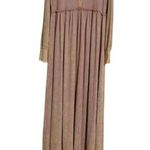 Free People NEW  Size Medium Marissa Henley Dress Maxi Waffle Knit Photo 1
