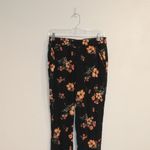 H&M Divided Black Floral Pants Sz 8 Photo 2