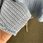 Haven Chunky Knit Ribbed Cowl Neck Sweater Light Blue NWT Photo 3