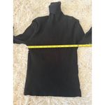 ZARA  Ribbed Knit Turtleneck Sweater Black Fitted Long Sleeve Women's Medium Photo 4