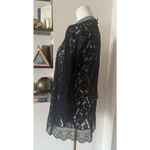 Johnny Was  BIYA Starlet Lace Blouse In Black Size Small EUC Photo 3