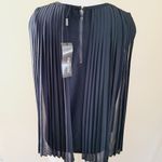 For Cynthia  black pleated overlay blouse size large Photo 7