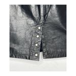 80’s GIII Black Leather Pencil Skirt w/ Snap Slit Closing Back medium Photo 8
