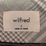 Aritzia  Wilfred Gray Plaid Back Zipper Casual Golf Mini A-Line Skirt Size 2 Photo 3