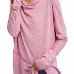 Free People  Londontown Thermal Top Raspberry Cowl Neck Long Sleeve Medium‎ Photo 0