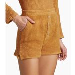 Donni Waffle Knit Shorts $114 GUC Lounge Comfort Mini Mustard Honey Yellow Small Photo 2