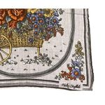 Visba Stoffels Swiss Silk Pocket Square Flower Wagon Vintage Hanker Photo 4