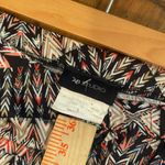 AB Studio  Black and Red Geometric wide leg pants woman’s large EUC Photo 2