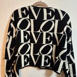 Levante Knits LOVE Black and White Sweater Jacket M Size M Photo 1