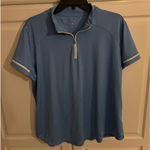 Sport Haley Womens‎ XXL Golf Polo Shirt Blue White Trim Short Sleeve Pullover Photo 0
