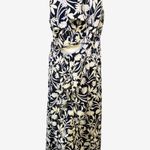 Old Navy  Navy Ivory Floral Print Short Sleeve Midi Dress Women’s XL NWT Photo 4