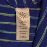 Athleta Womens Shirt Top Yellow Blue Stripe Long Sleeve Scoop Neck Stretch XXS Photo 9