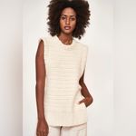 Mirth Chunky Knit Sleeveless Sweater Vest Baby Alpaca‎ Snow Ivory Small Photo 1