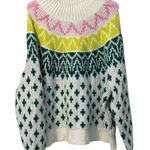 Old Navy Womens Mock-Neck Fair Isle Cropped Sweater Size Xl Colorful Preppy Photo 0