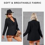 Bellivera Women's Blazer Jacket Casual Solid Long Sleeve Open Front Office Work Outwear Photo 4